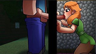 Minecraft Porn.HornyCraft. ALL SEX SCENES with Alex [0.14]