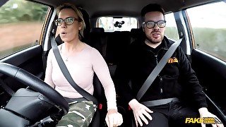 Sexy MILF Sasha Steele wildly fucked in the car