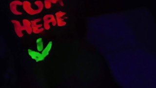 Fucking my cum slut in black light