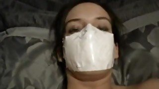 Breath Play Gag And Masturbation