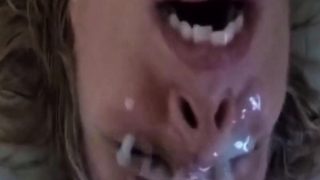 Cum fills her eyes