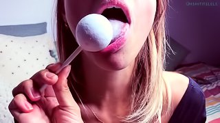 Lele, the college dream girl sucks a lolly and makes you cum. JOI countdown