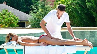 Zlata Shine’s Poolside Massage Leads to Oily Anal Fuck GP2229