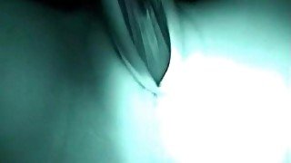 Night vision pussy fucking with a dildo