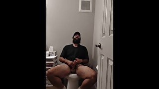 Cum with me in the bathroom. Uncut Unedited Cumshot