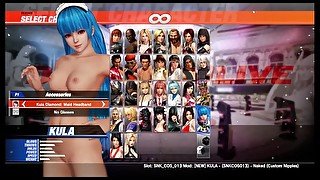 Dead or Alive 6 Nude game play [Nude Mod]  Kula Vs Nico