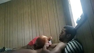 Amateur black couple is fond of fucking in kinky missionary position