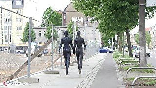 Fullbody Spandex In The City - Watch4Fetish