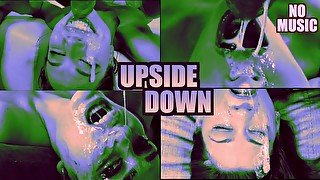 UPSIDE DOWN : Compilation in Pine & Peach - NO MUSIC (Sloppy Facefuck, Gagging, Messy Spit, Cumshot)