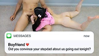 Her boyfriend is clueless - Small Asian Cheating Blowjob