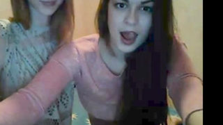 Two Girls kissing on Webcam