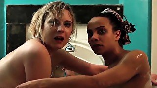 Laura Martin-Simpson & Ione Butler Lesbian Sex Scene on ScandalPlanetCom