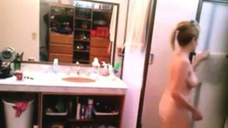 milf changing and shower  cam