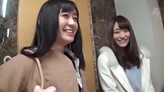 Japanese FFM threesome with naughty Minato Riku & her bestie