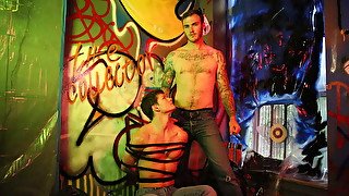 Twink teen and a muscular DILF having the hots today