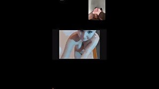 Sketchy girl playing with her self on video chat with me