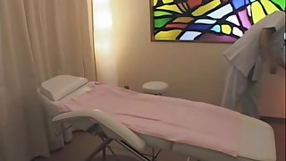 Beautiful Japanese tramp fucking at a massage parlor