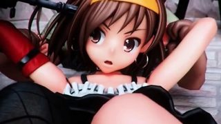 3d anime hentai cutie gets fucked doggy upskirt