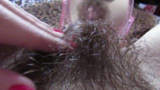 playing with my thick hairy bush