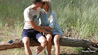 Blonde GF Risky Public Handjob And Blowjob At Park