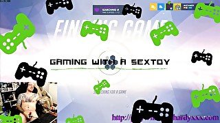 Gamer guy sextoy challenge, cum during game!