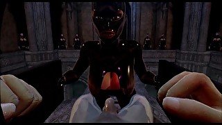 Citor3 Femdomination 2 3D VR game walkthrough 5: Collar Ceremony  blowjob femdom, latex, big tits