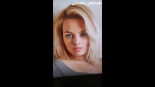 Margot Robbie cum tribute. Explosive Cumshot