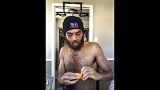 Shirtless Making a Vitamin Drank - RockMercury.com