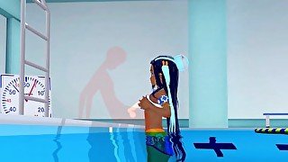 POKEMON Nessa Inside pool 3d hentai