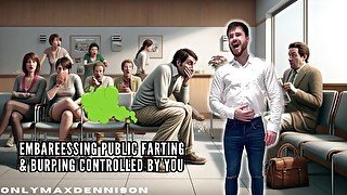 Embarrassing public farting & burping controlled by you