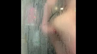 TS Shower Ass Fuck Vibrator