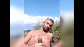 OUTDOOR JERKIN' OF, CUMSHOT AND PISS