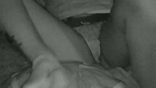 Black and white solo clip with my wife fingering her coochie