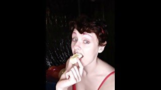 Irish Girl Sucks a Banana