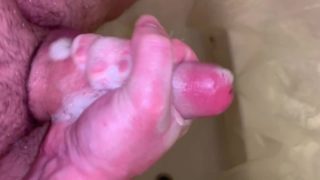 Busting a nut in the shower 4K