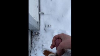 Eddie De Luca Cum’s In Snow