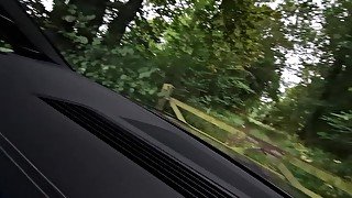 Trip to forest. Masturbation with vibrator and lush