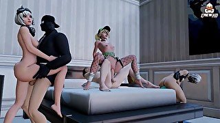 Insane Hot Orgy Party - Fortnite Hentai 3D FULL HD 60 FPS