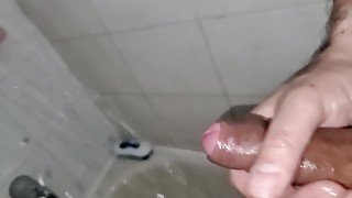 A TRIPLE massive cumshot in the shower.