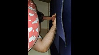 My cock sucked at gloryhole