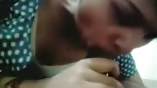 Horny mature indian slut sucks on hard cock