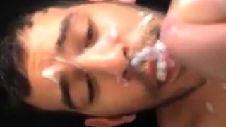 Arab Boy take the full load of daddys cum..