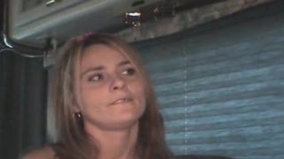 Dirty Blonde Crack Whore Sucks Dick And Takes Facial