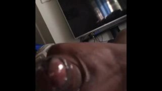 Daddy jacks off his BBC with a slow motion cum shot at the end