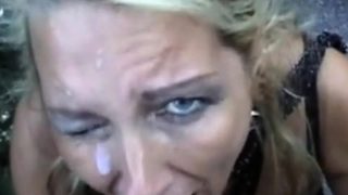 Pierced Blonde Mom Gets A Facial Outdoors