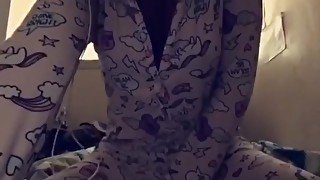 Pillow humping orgasm in my pjs!