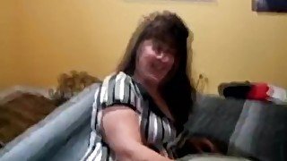 Tattooed guy fucks his busty wife on camera