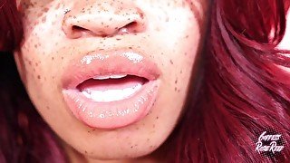 Goddess Rosie Reed Lipstick Fetish Lip Puckering Fetish JOI Goon To Glossy Pink