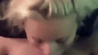 Caucasian slut sucking BBC deepthroat in POV clip