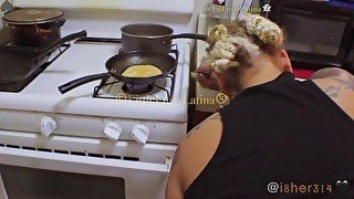 Hey Guys Lusty here, he couldn't wait so watch me get FUCKED WHILE COOKING!